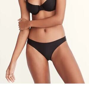 Madewell Women's Black Classic Contrast Low Waist Bikini Bottom Size M